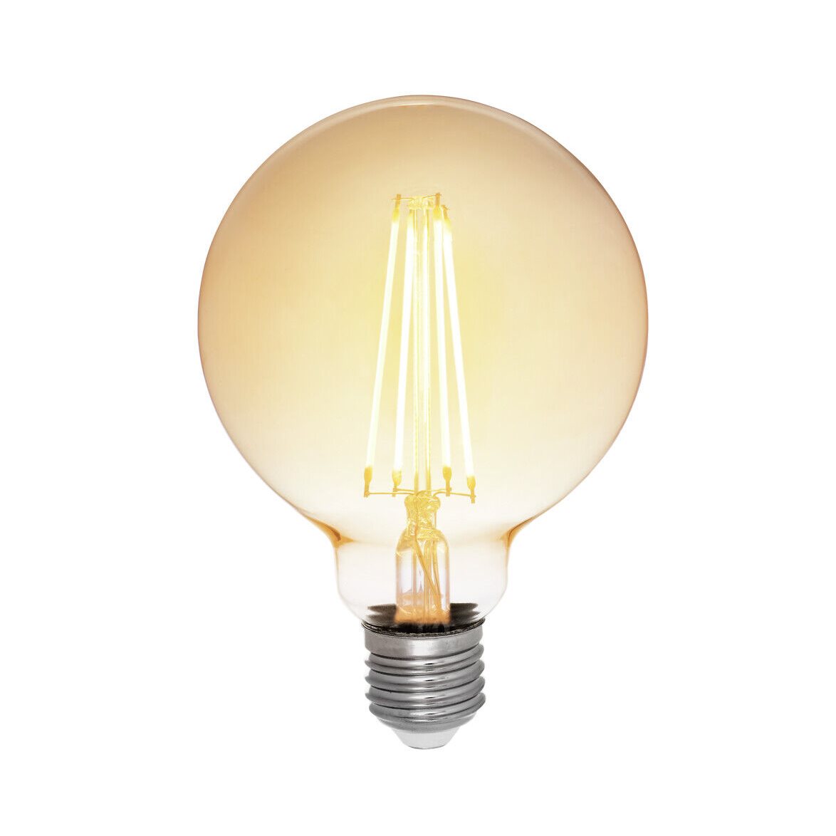 Filament LED glob 95mm Amber E27 4,5W dimbar
