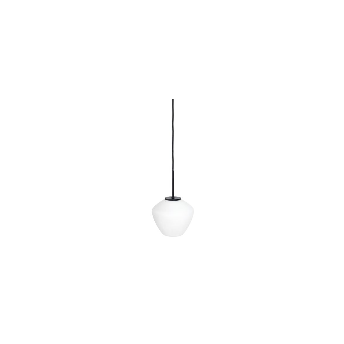 DK 1 taklampa, svart/opal 18cm