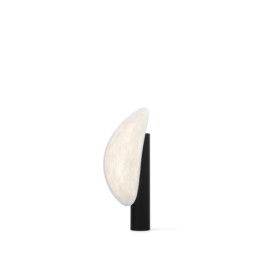 Tense Portable Table Lamp, White Tyvek Shade and Black Base