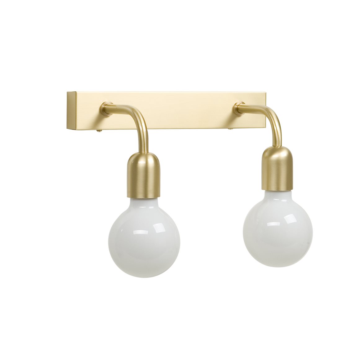 Regal vägglampa 2 IP44 borstad mässing E27