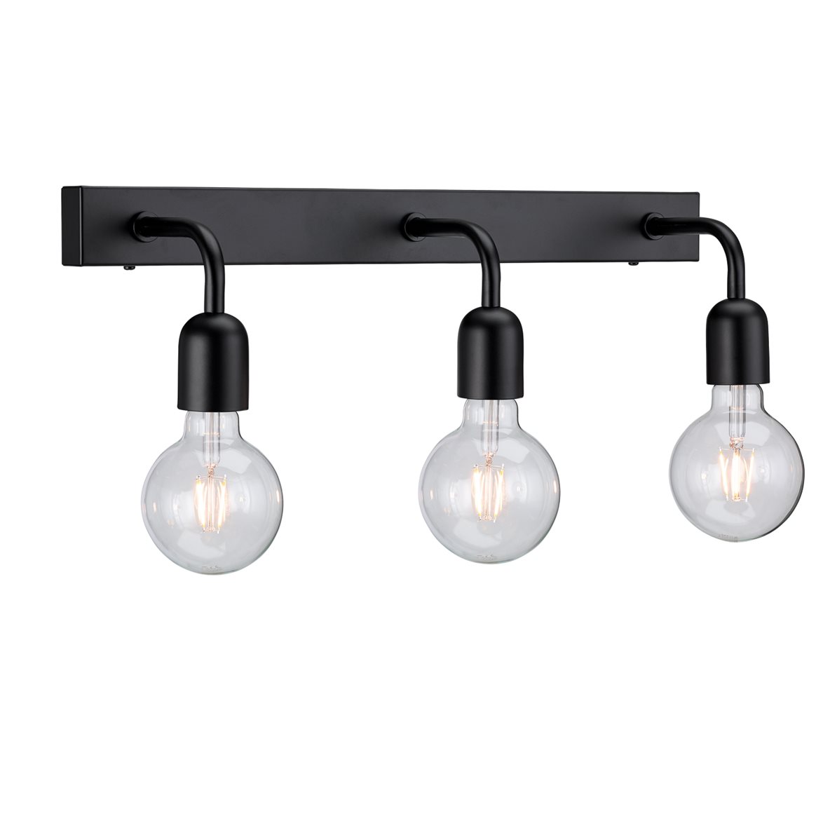 Belid Regal vägglampa 3 IP44 flat svart | Badrumsbelysning - Vägglampor badrum | Lampspecialisterna