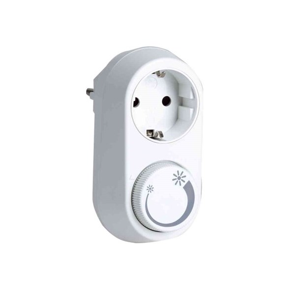 Dimmer för vägguttag, vit