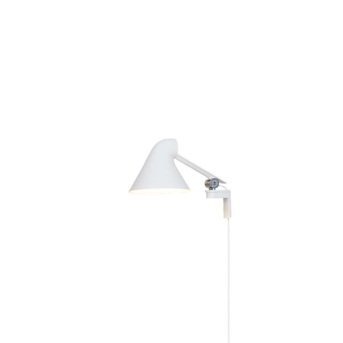NJP vägglampa kort arm, vit 20cm