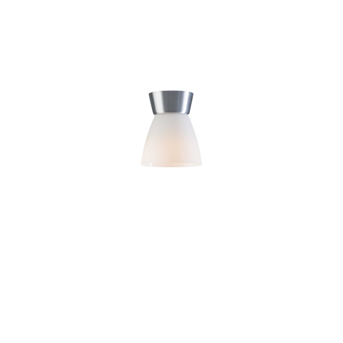 Bizzo plafond, aluminium/opalglas 16,5cm