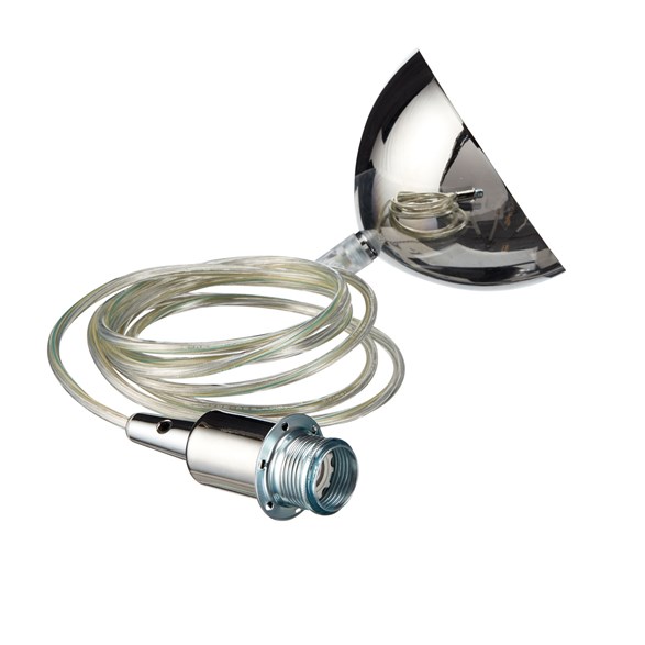 Gloria upphäng E14, krom/transparent 3m