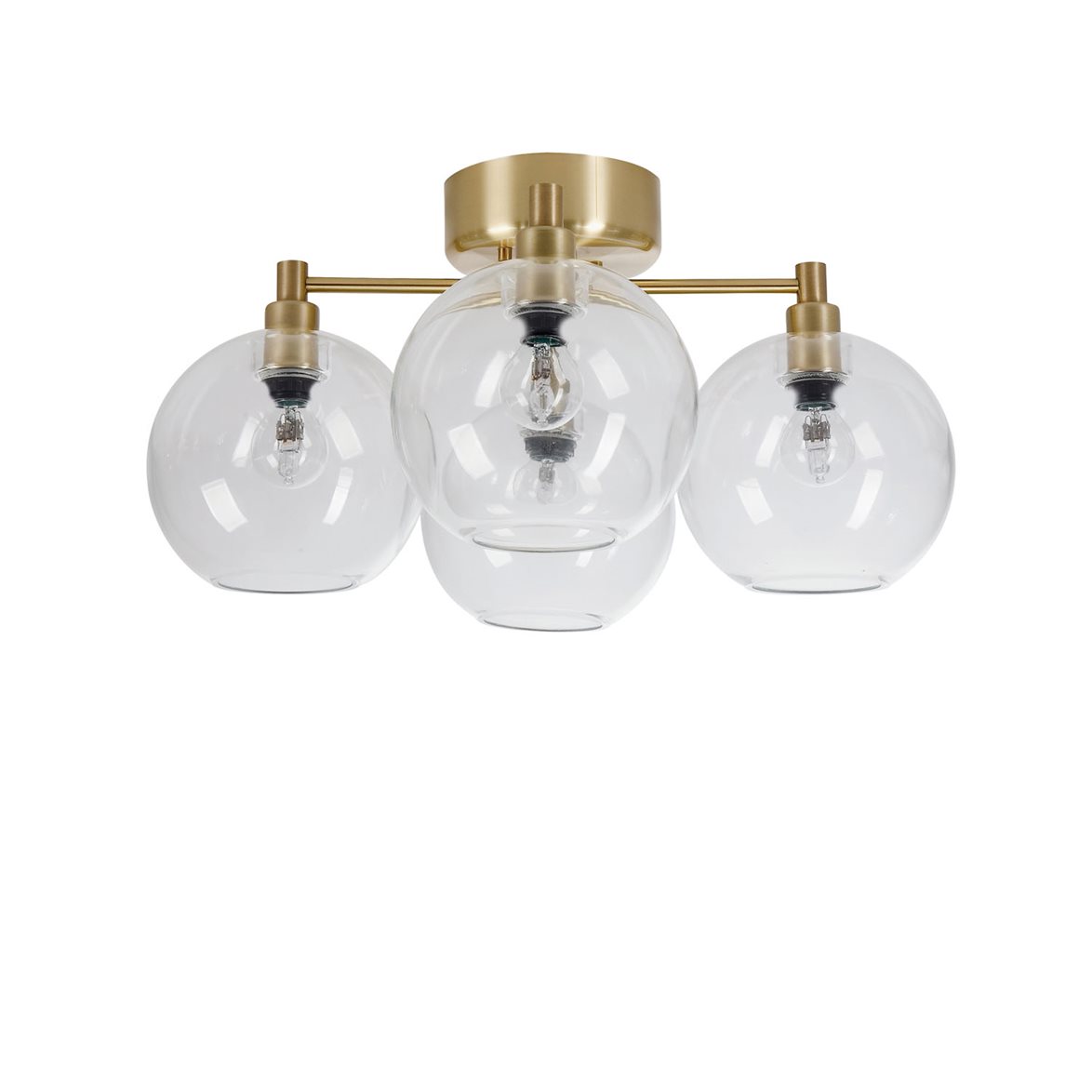 Gloria plafond, mässing/klarglas 46cm