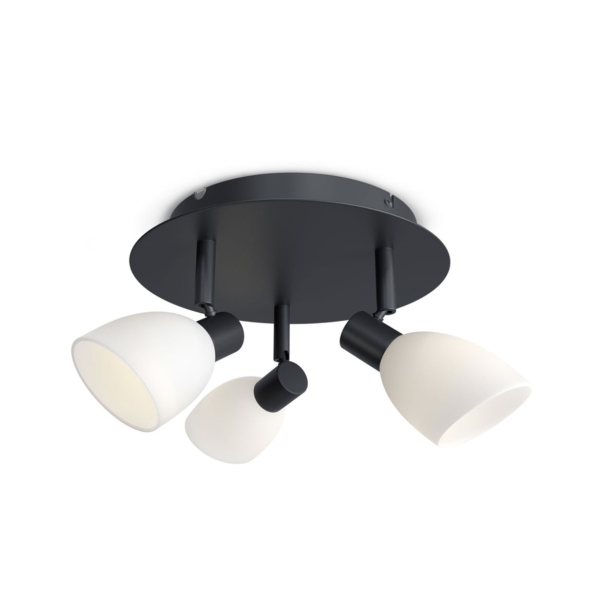Cut spotlight (3) svart G9