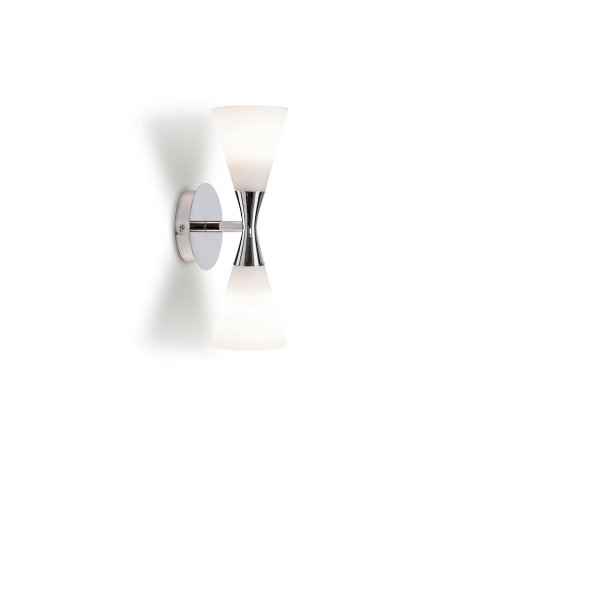 Harlekin vägglampa Duo krom E14