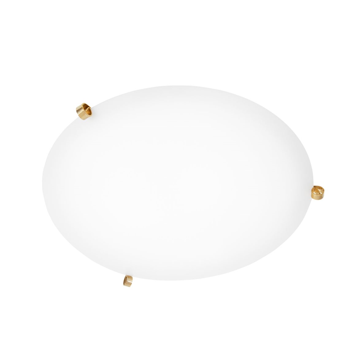 Ögla plafond, mässing/vit 55cm