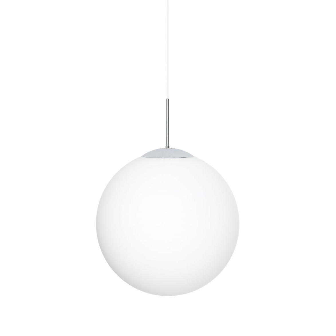 Glob taklampa, krom/opalglas 50cm