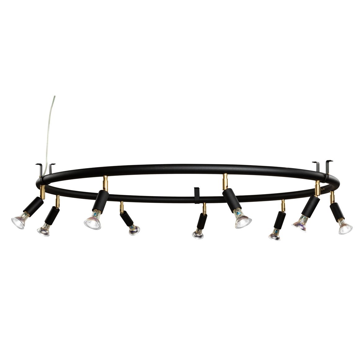 Star 9 spotlight rund, svartstruktur 100cm