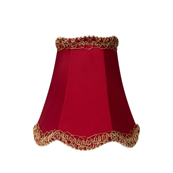 Viol lampettskärm, röd 12cm