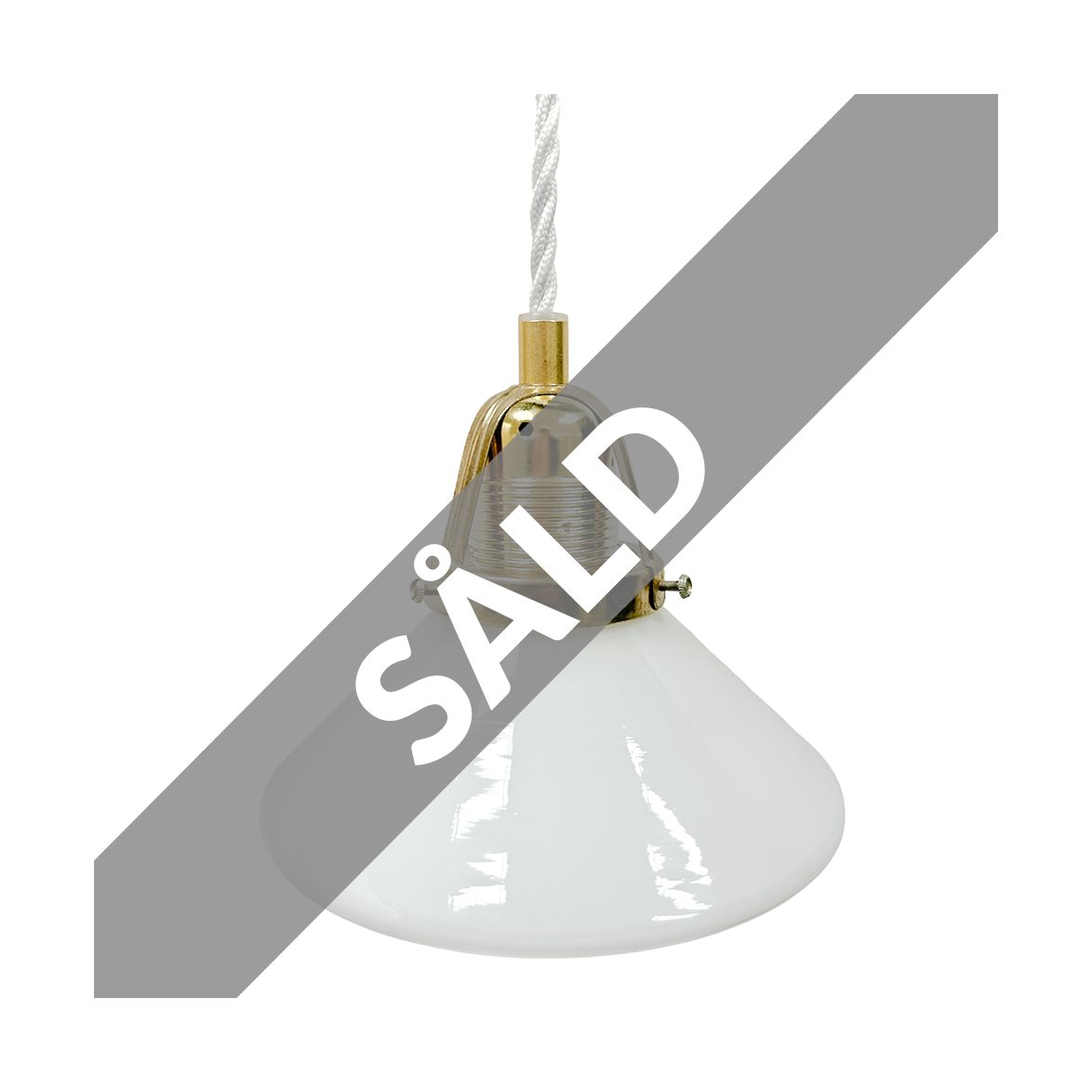 Vintage fönsterlampa skomakarskärm vit