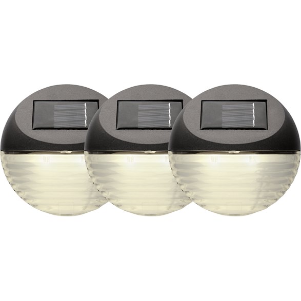 Solcellsvägglykta Fency 3 p Brun 11cm