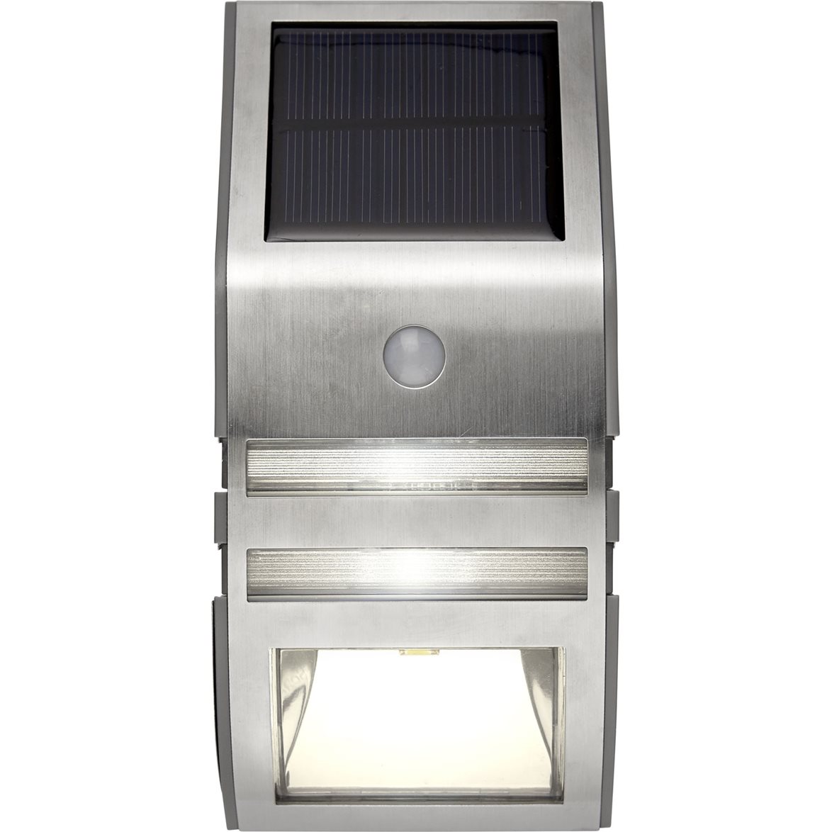 Star Trading Solcellsvägglykta Wally Silver 17cm | Utomhusbelysning - Trädgårdsbelysning | Lampspecialisterna