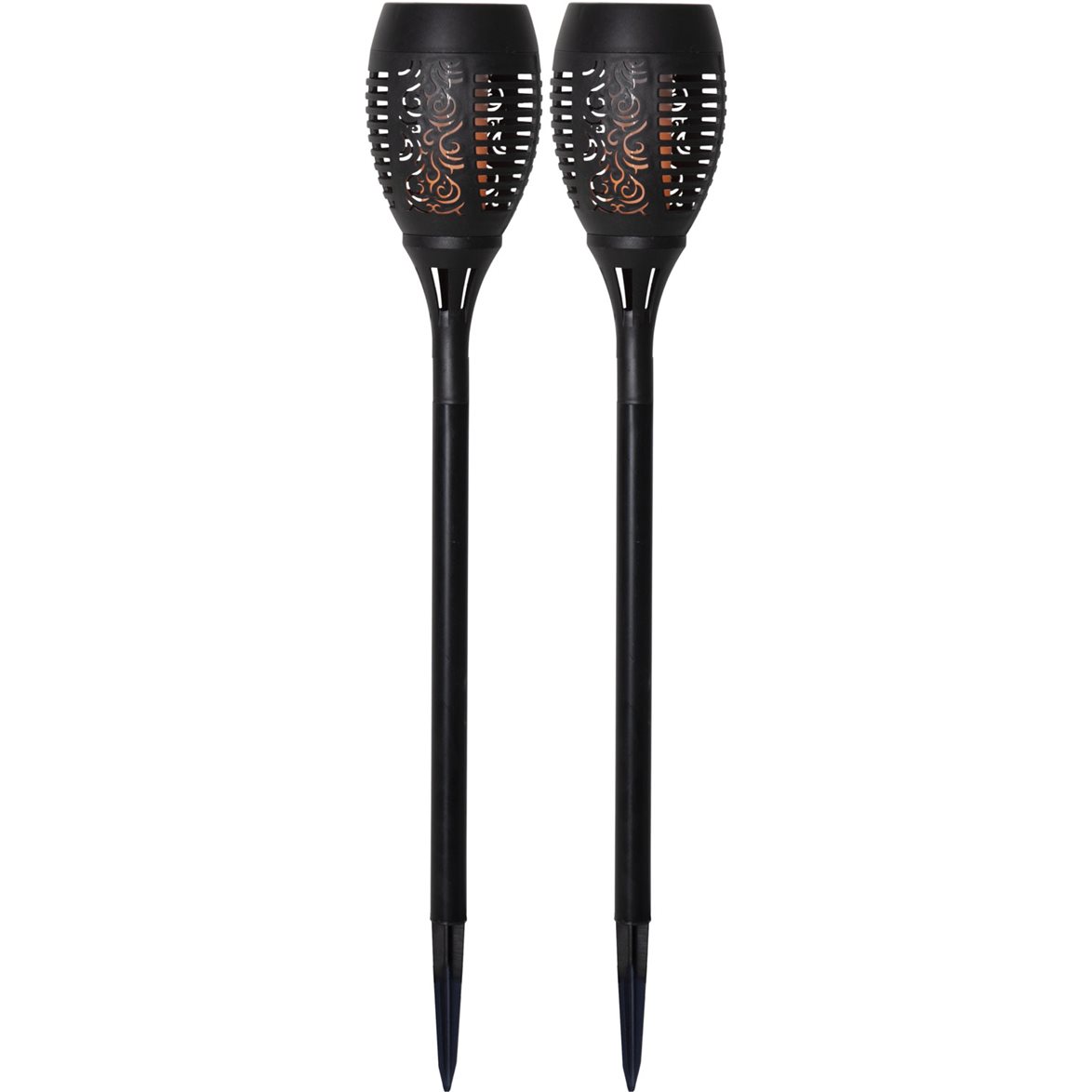 Star Trading Solcellsfackla Flame 2 p Svart 50cm | Utomhusbelysning - Trädgårdsbelysning | Lampspecialisterna