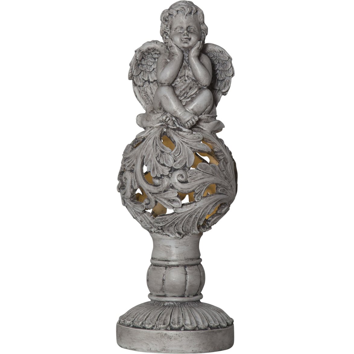 Solcellsdekoration Angel 27cm, Beige
