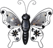 Solcellsdekoration Butterfly Svart 34cm