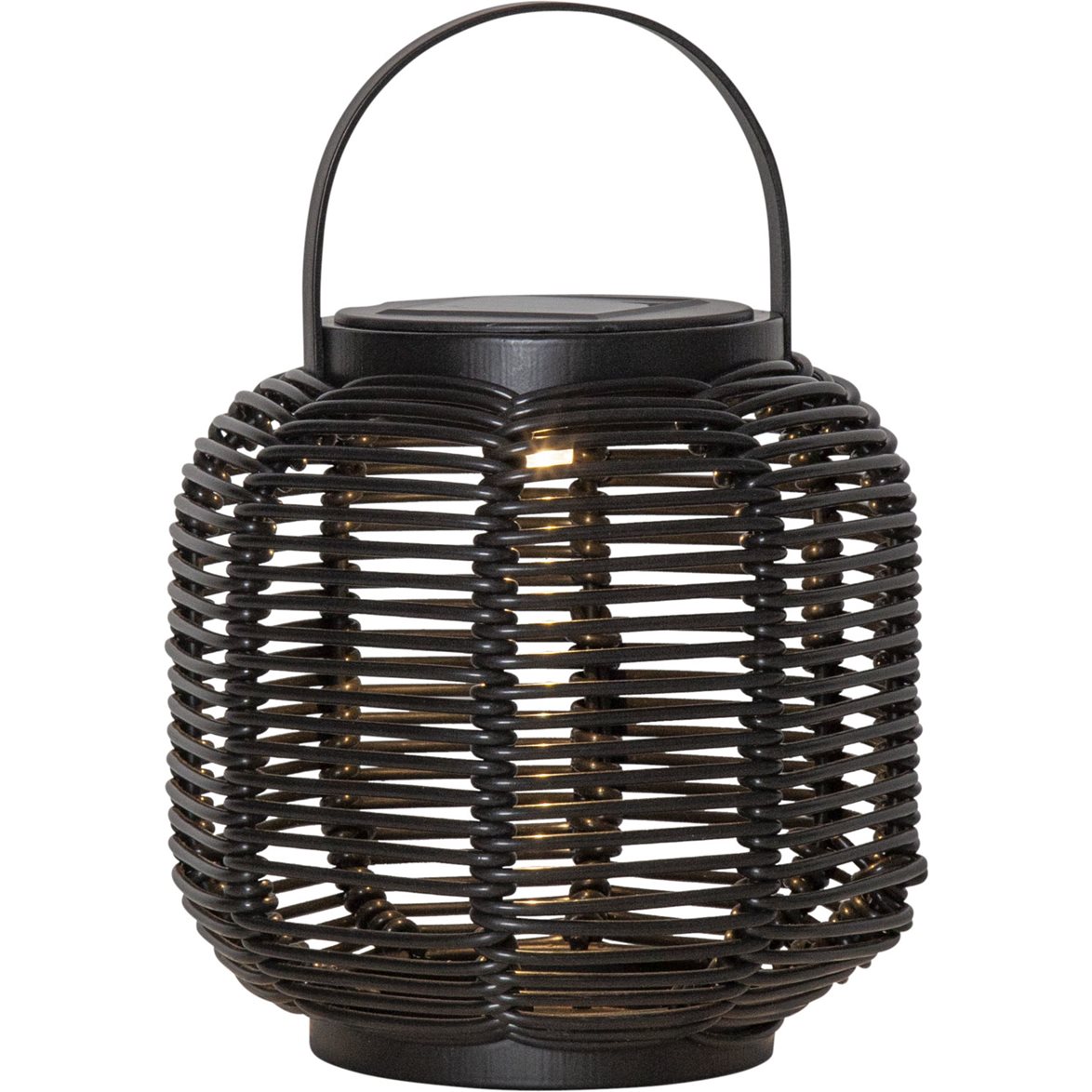 Solcellslykta Runda 15cm, Black