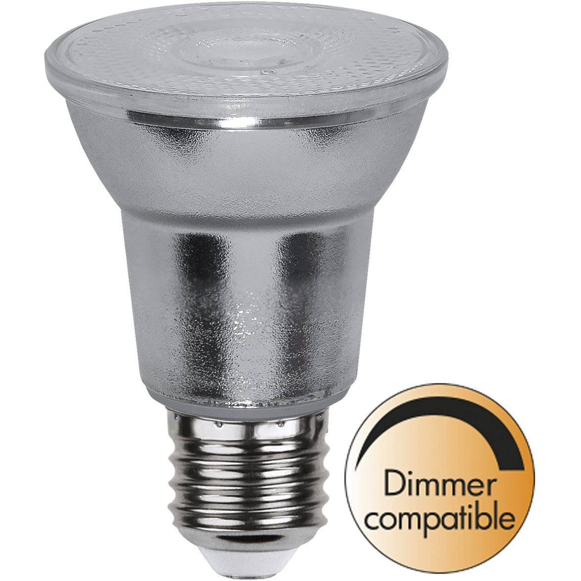 LED-lampa E27 PAR20 Spotlight Glass Vit