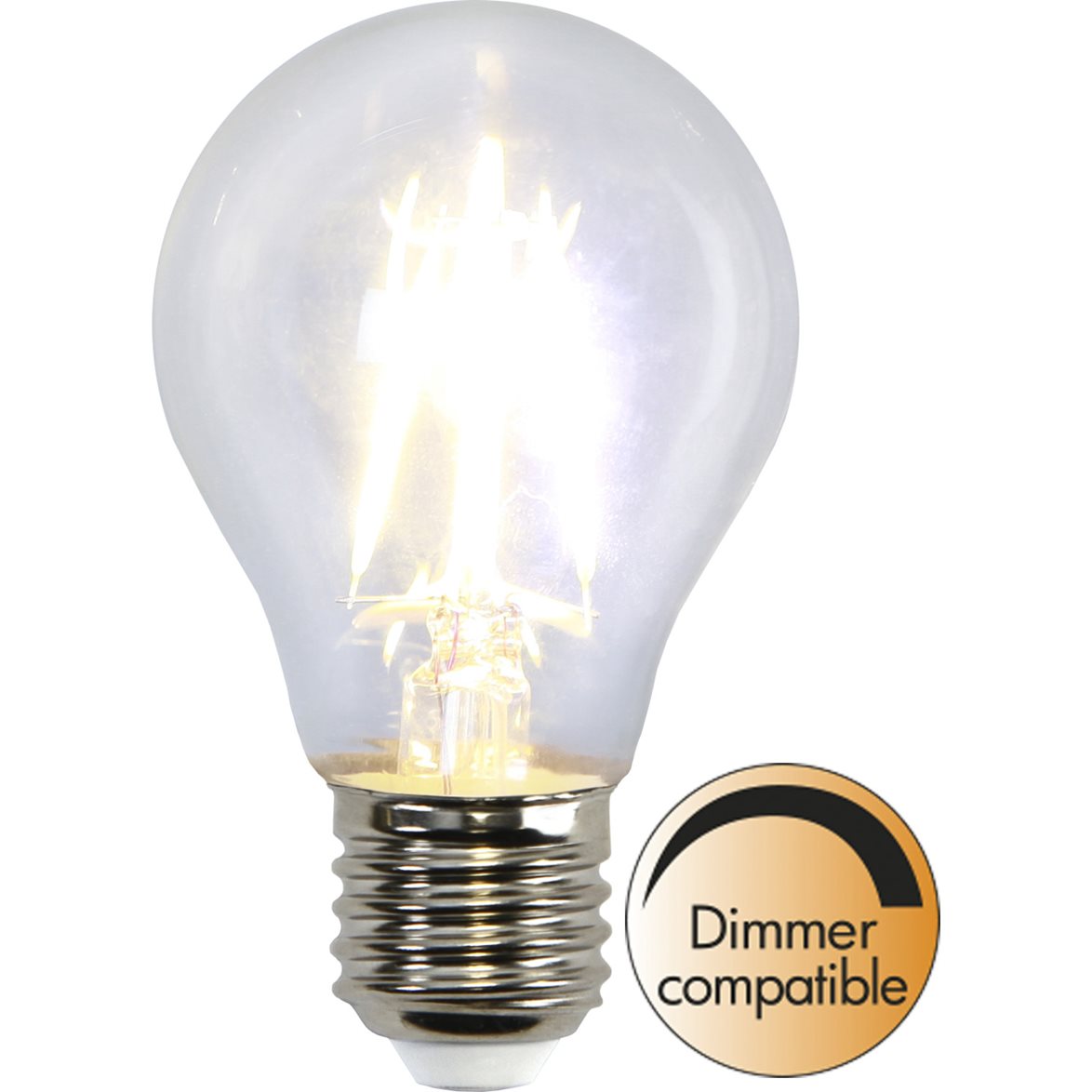 LED-lampa E27 normal Clear, 4W(40W) dimbar