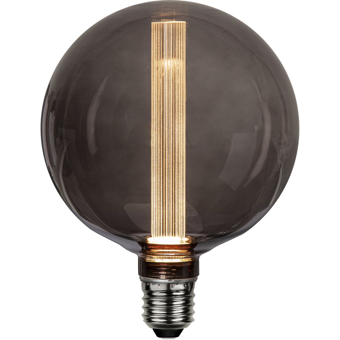 LED Lampa E27 glob 125 1,1W DecoLED New Generation Classic Mood, rökgrå