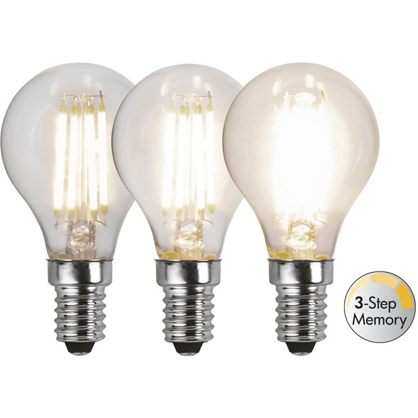 LED-lampa E14 P45 Clear 3-step memory 4.2W