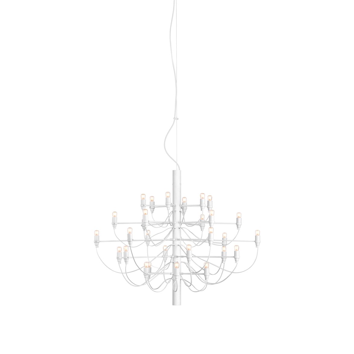 Sarfatti 2097/30 takkrona LED inkl. ljuskällor, Vit 88cm