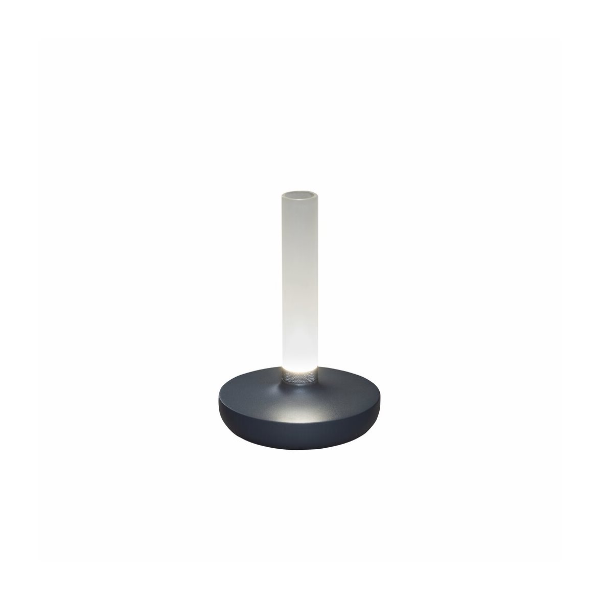 Biarritz bordslampa, grå/frostad vas