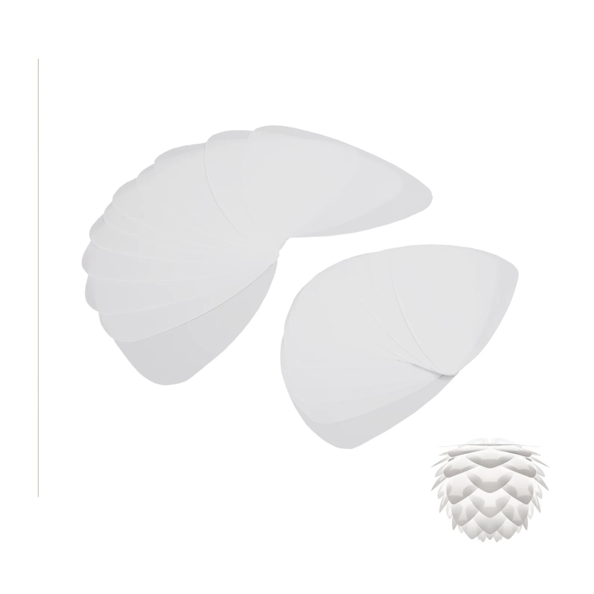 Silvia Medium white extra blad | Övrigt - Reservglas & Reservdelar - Reservdelar | Lampspecialisterna