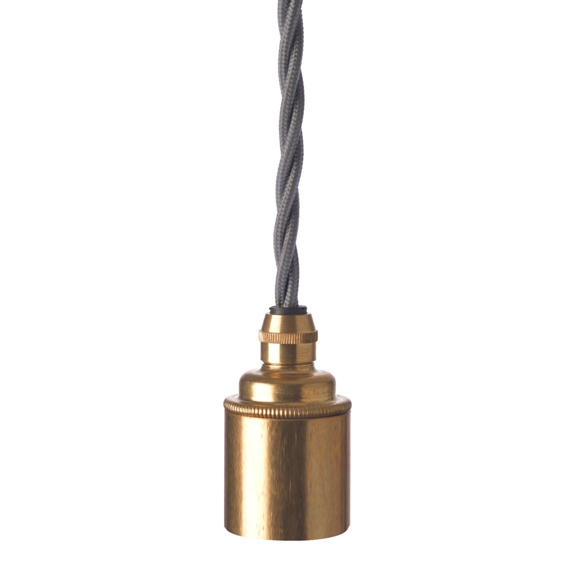 Texa Design Upph&auml;ng E27 sl&auml;t m&auml;ssing/gr&aring; tvinnad kabel