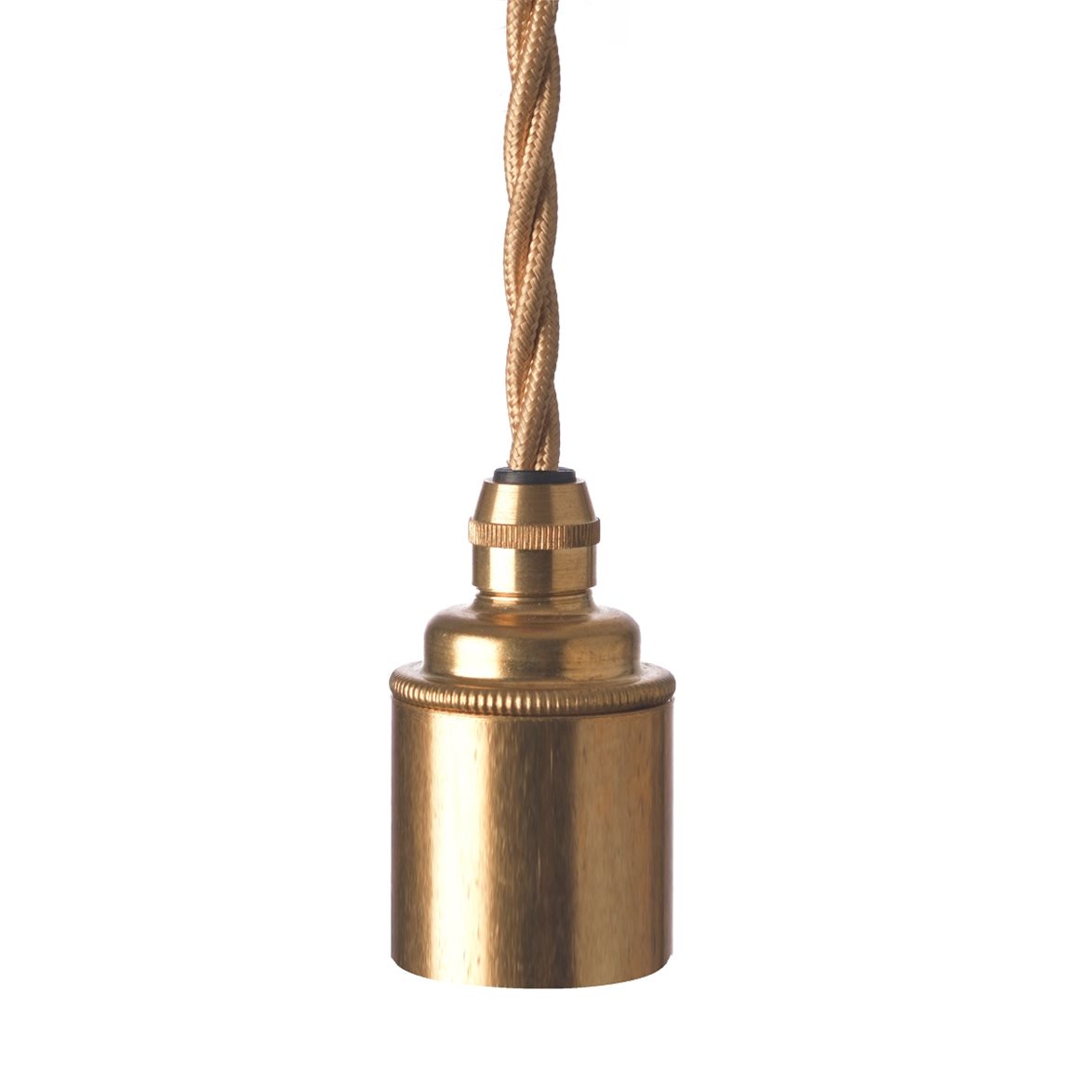 Texa Design Upph&auml;ng E27 sl&auml;t m&auml;ssing/guld tvinnad kabel