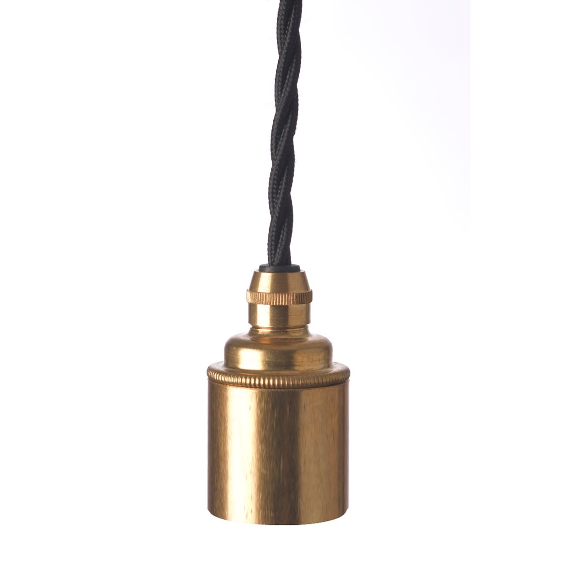 Texa Design Upph&auml;ng E27 sl&auml;t m&auml;ssing/svart tvinnad kabel