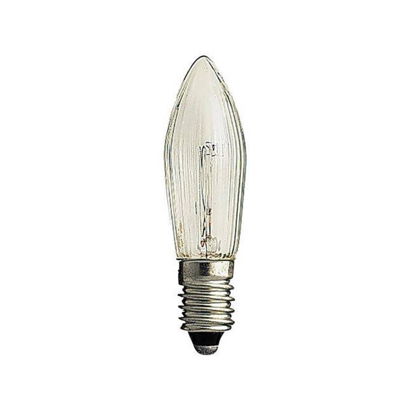 Reservlampa E10 55V 3W klar 3-fp