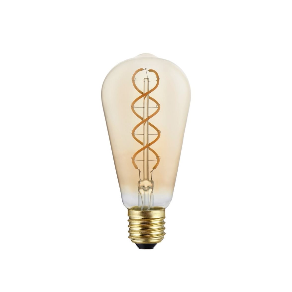 B01 Edison ST64 gyllene LED-lampa 5V kollektion Spiralfilament 1,3W E27 Dimbar 2500K