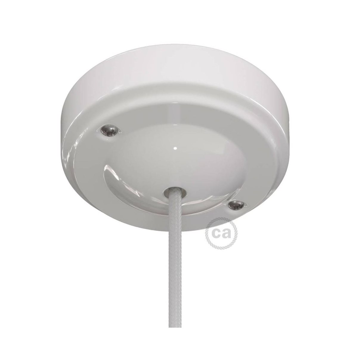 Kit takkopp i porslin ""Minimal"" vit