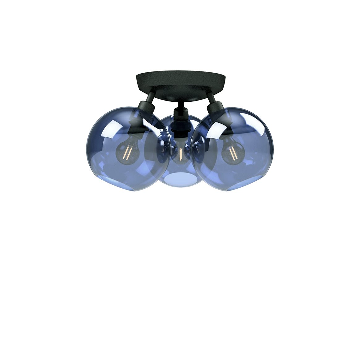 Belid Gloria ceiling D330 black/smoked glass E14