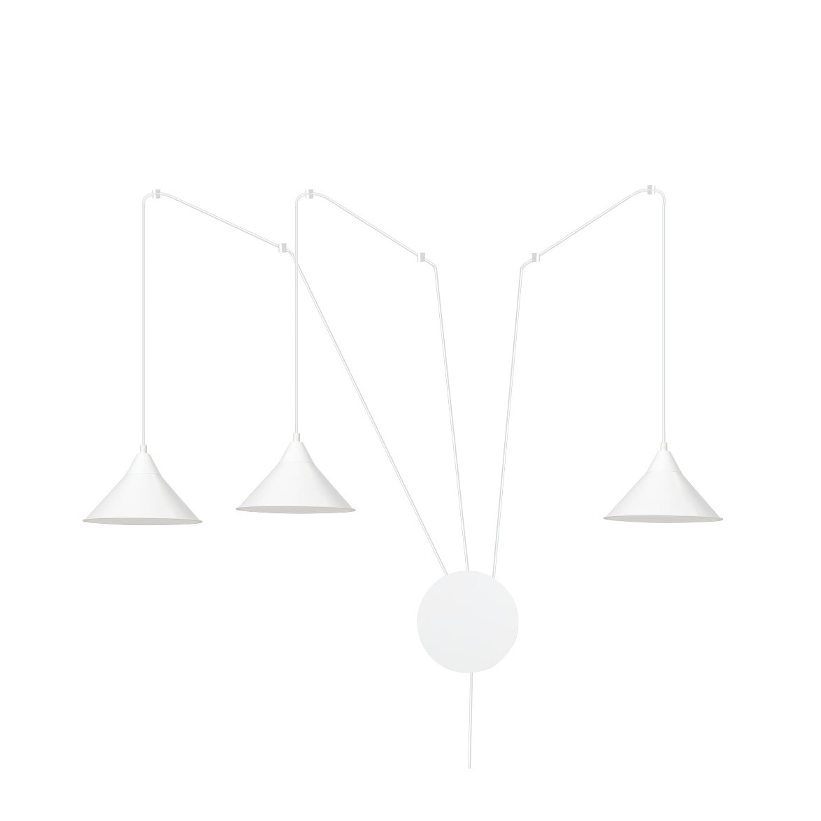 ABRAMO 3 Taklampa, Vit