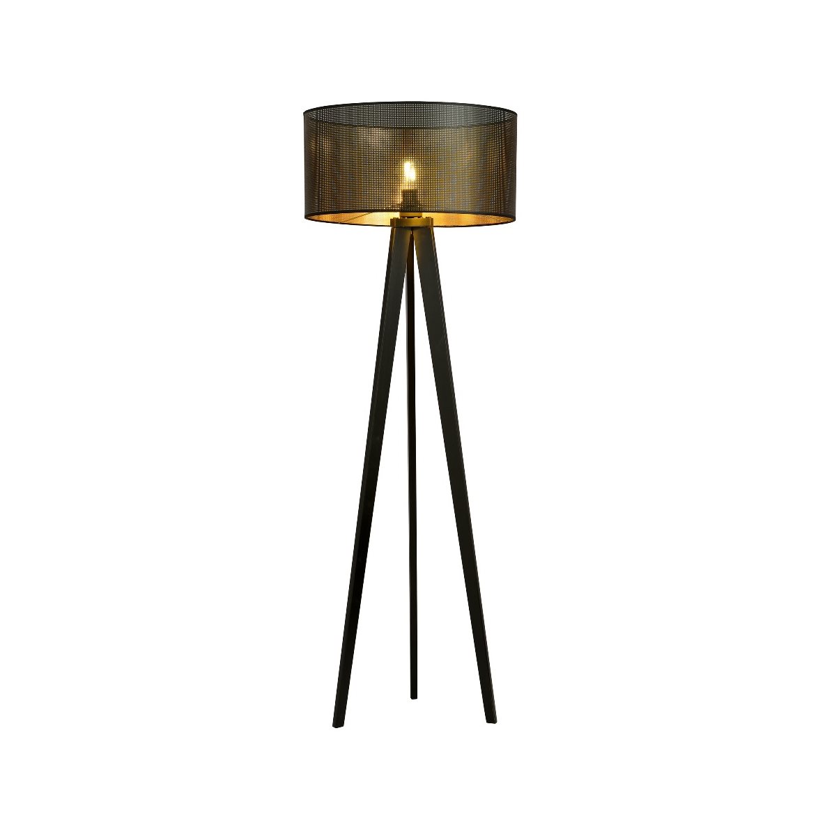 ASTON LP1 Golvlampa, Svart/Svart/Guld