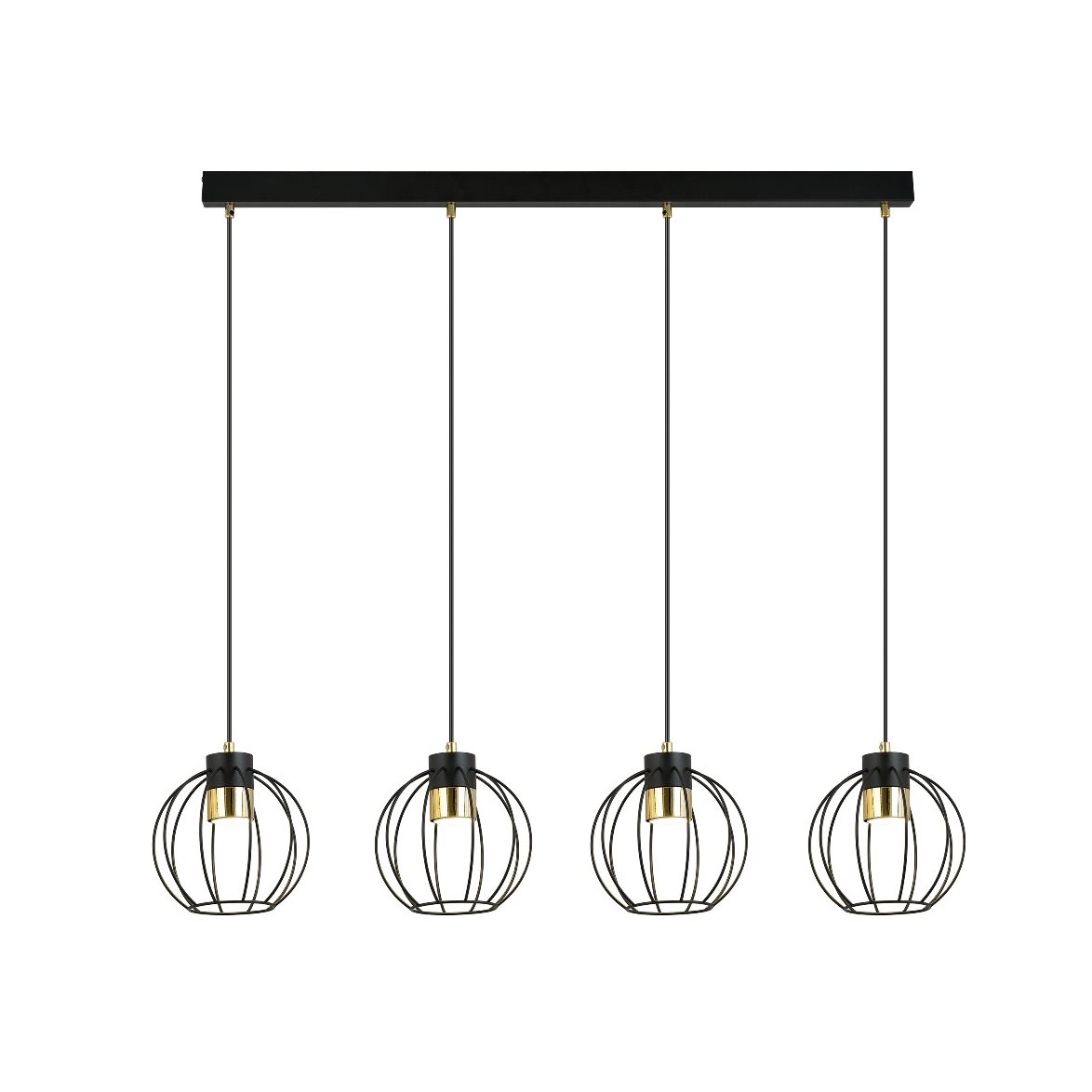 AJAX 4 Taklampa, Svart/Guld