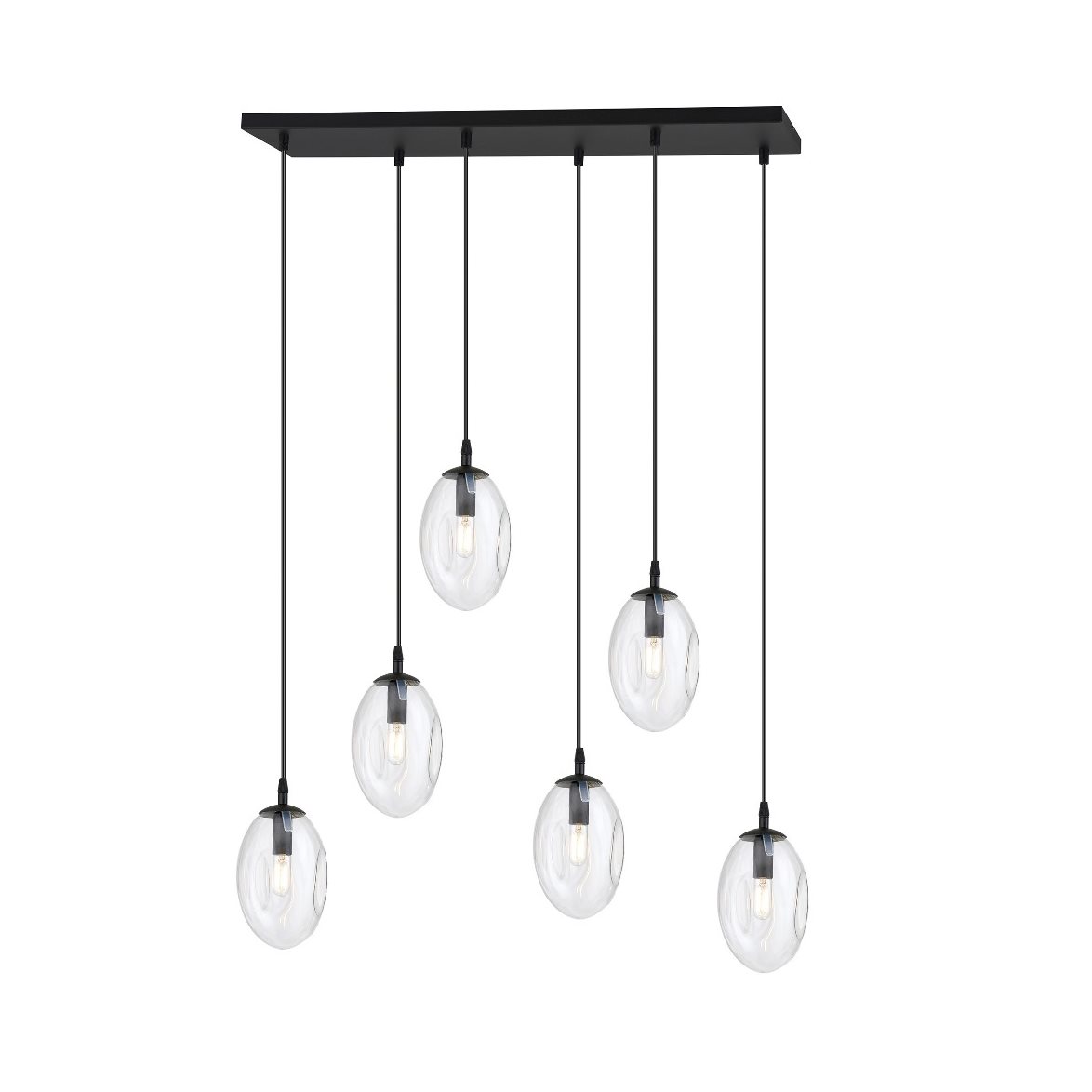 ASTRAL 6 Hängande lampa, Svart/Transparent