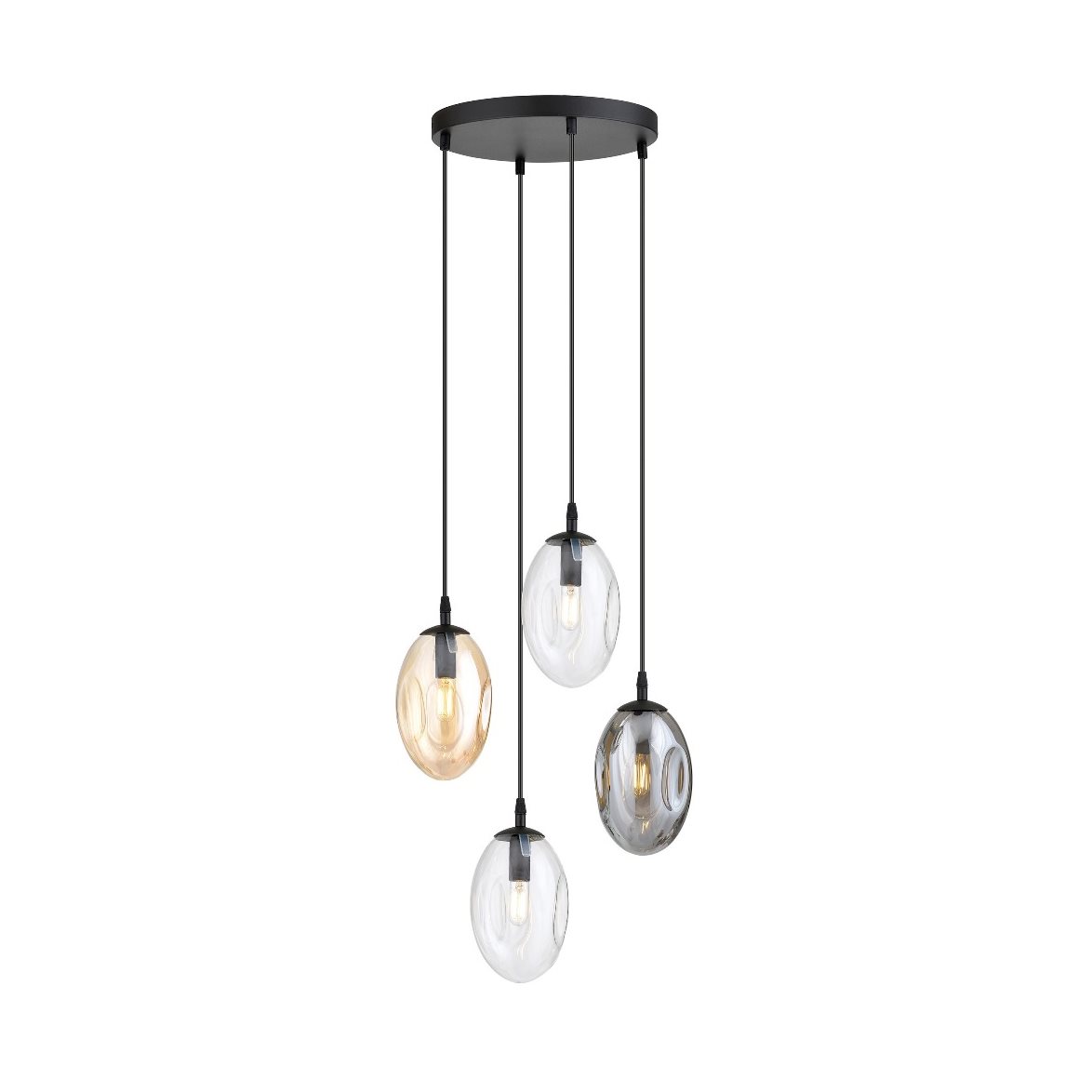 ASTRAL 4 premium Hängande lampa, Svart/Grafit/Transparent/Amber