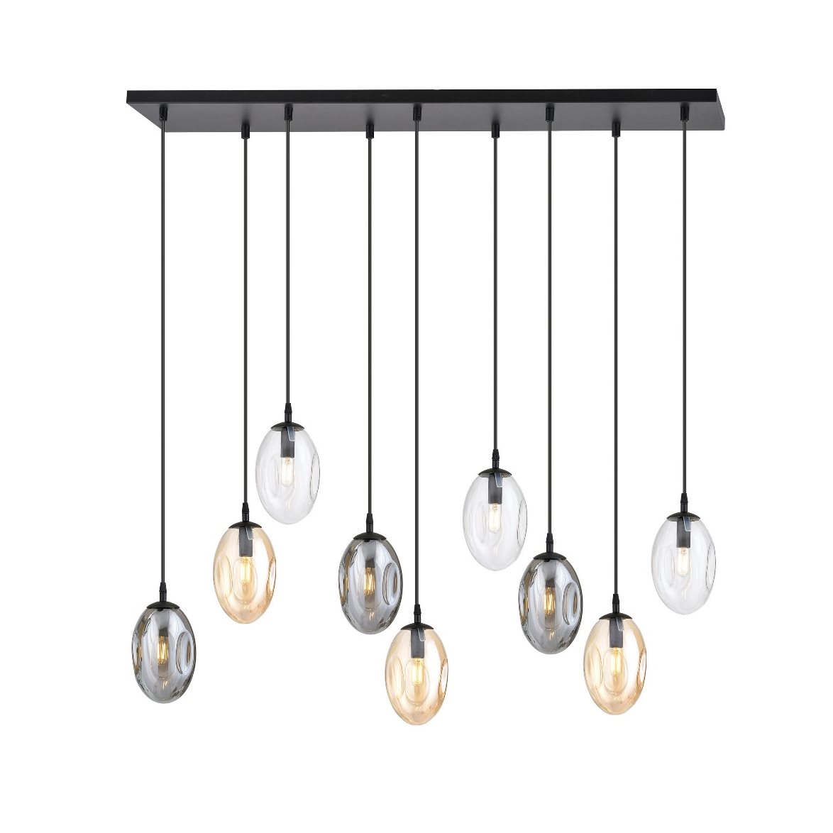 ASTRAL 9 Taklampa, Svart/Grafit/Transparent/Amber