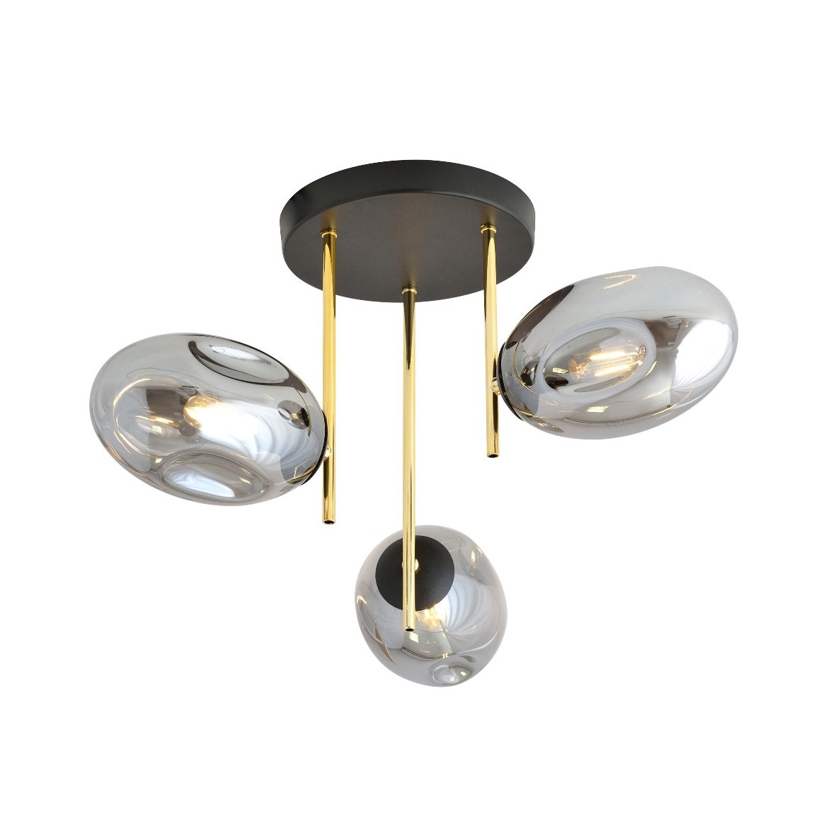 ARGO 3 Taklampa, Svart/Guld/Grafit