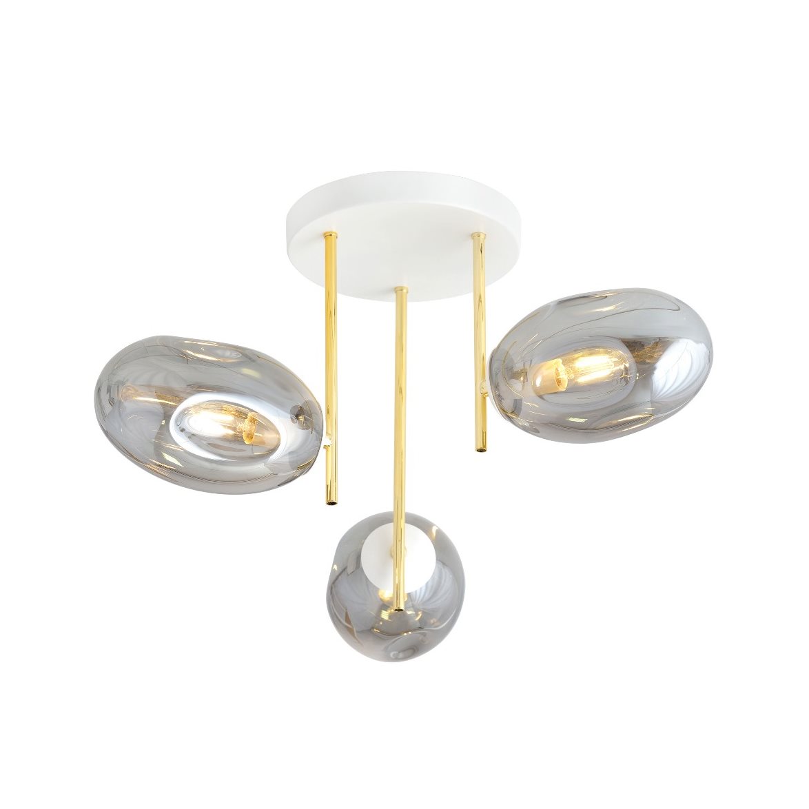 ARGO 3 Taklampa, Vit/Guld/Grafit