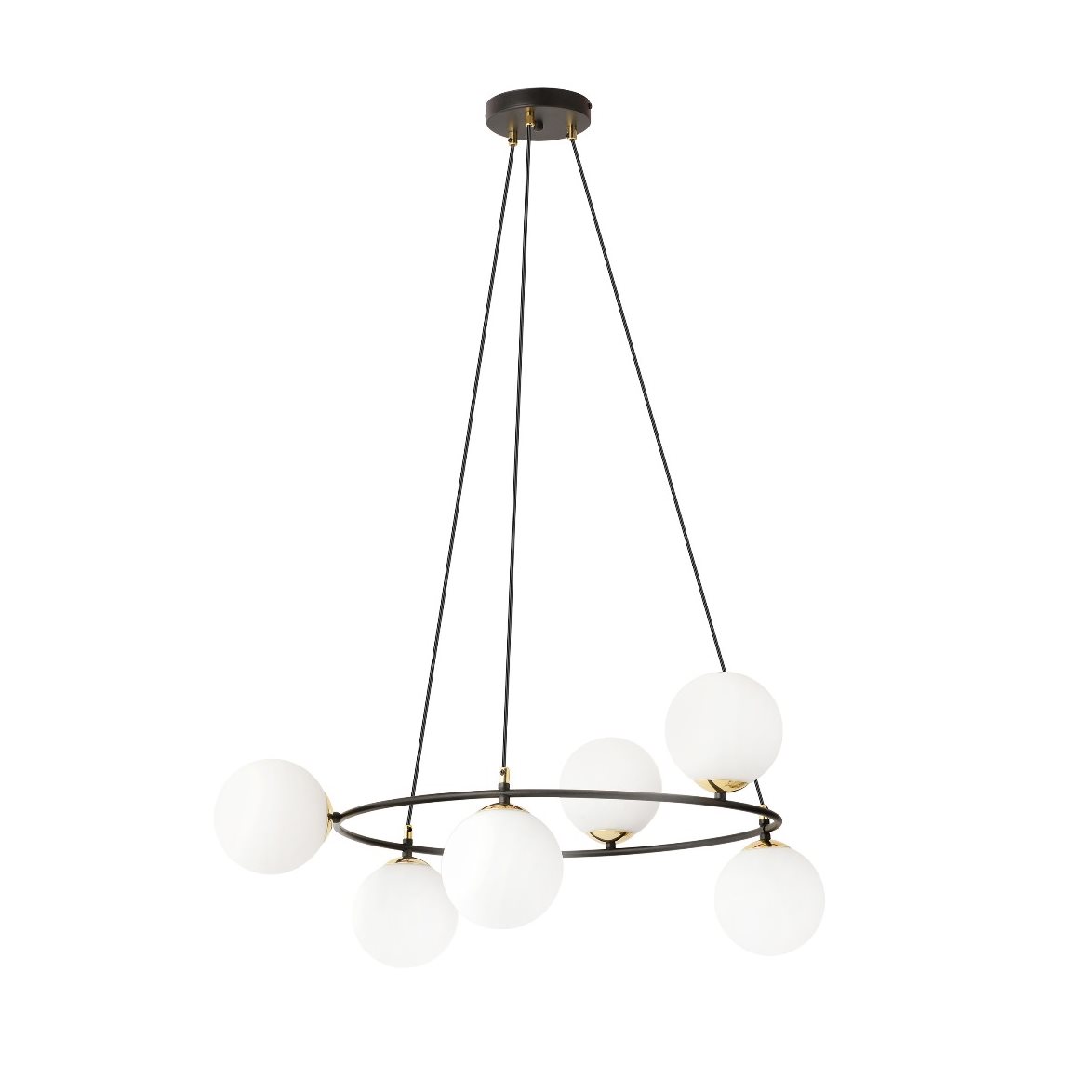 AZURA 6 Taklampa, Svart/Guld/Vit