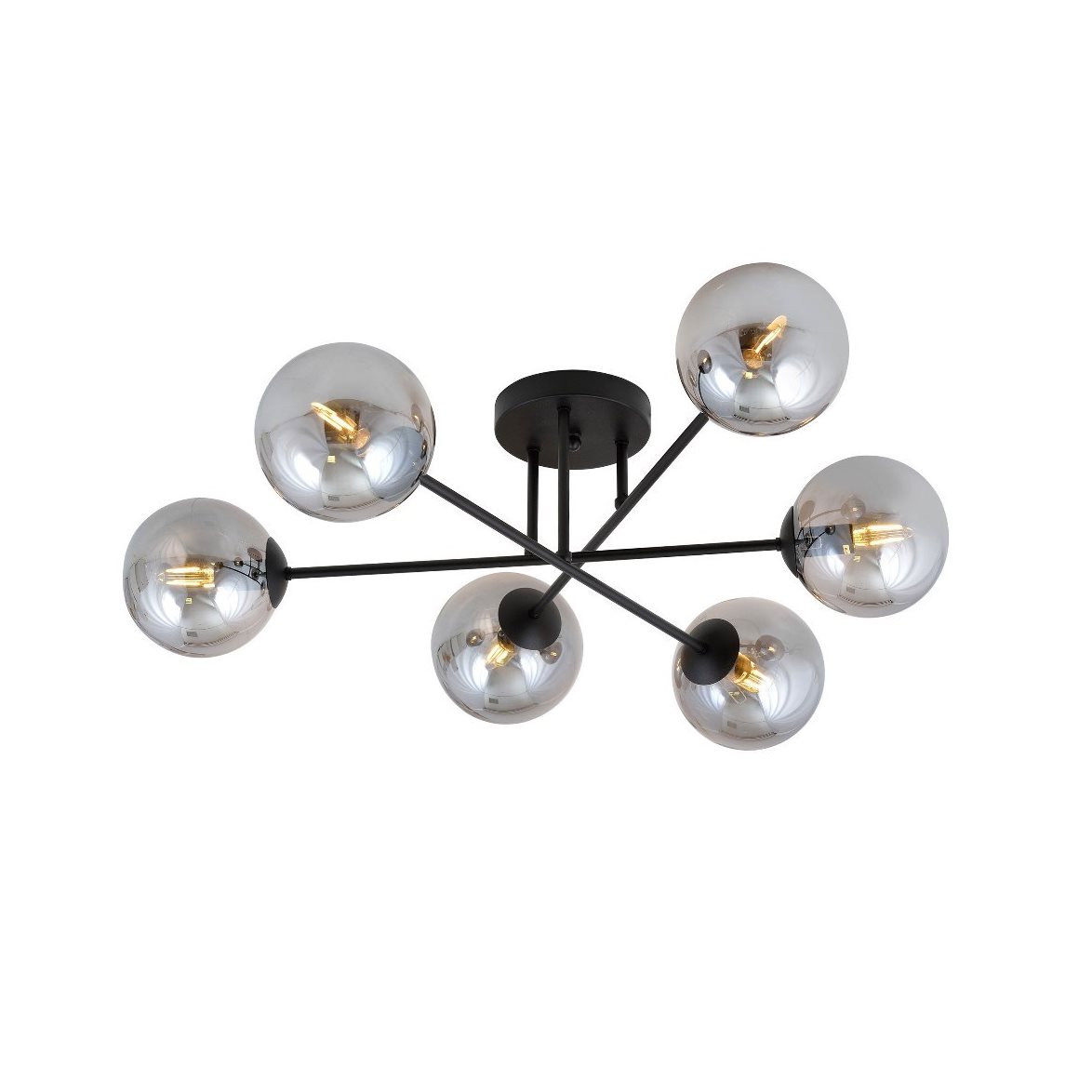 BRENDI 6B Taklampa, Svart/Grafit