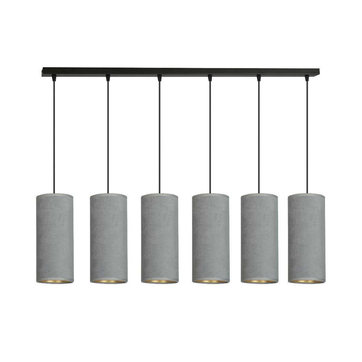 BENTE 6 Taklampa, Svart/Grå