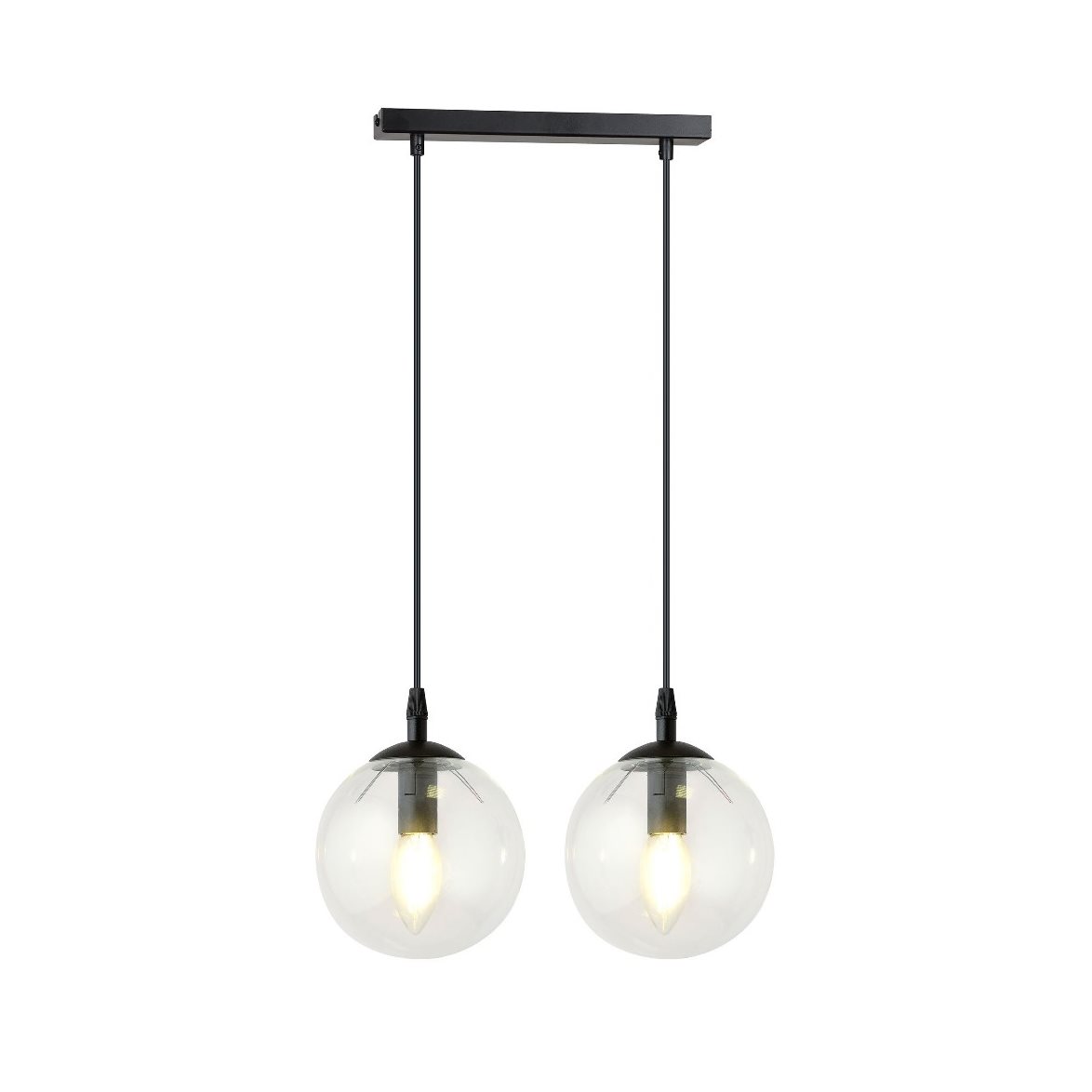 COSMO 2 Taklampa, Svart/Transparent