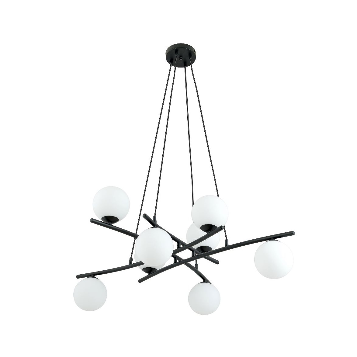 ESSA 8 Taklampa, Svart/Vit